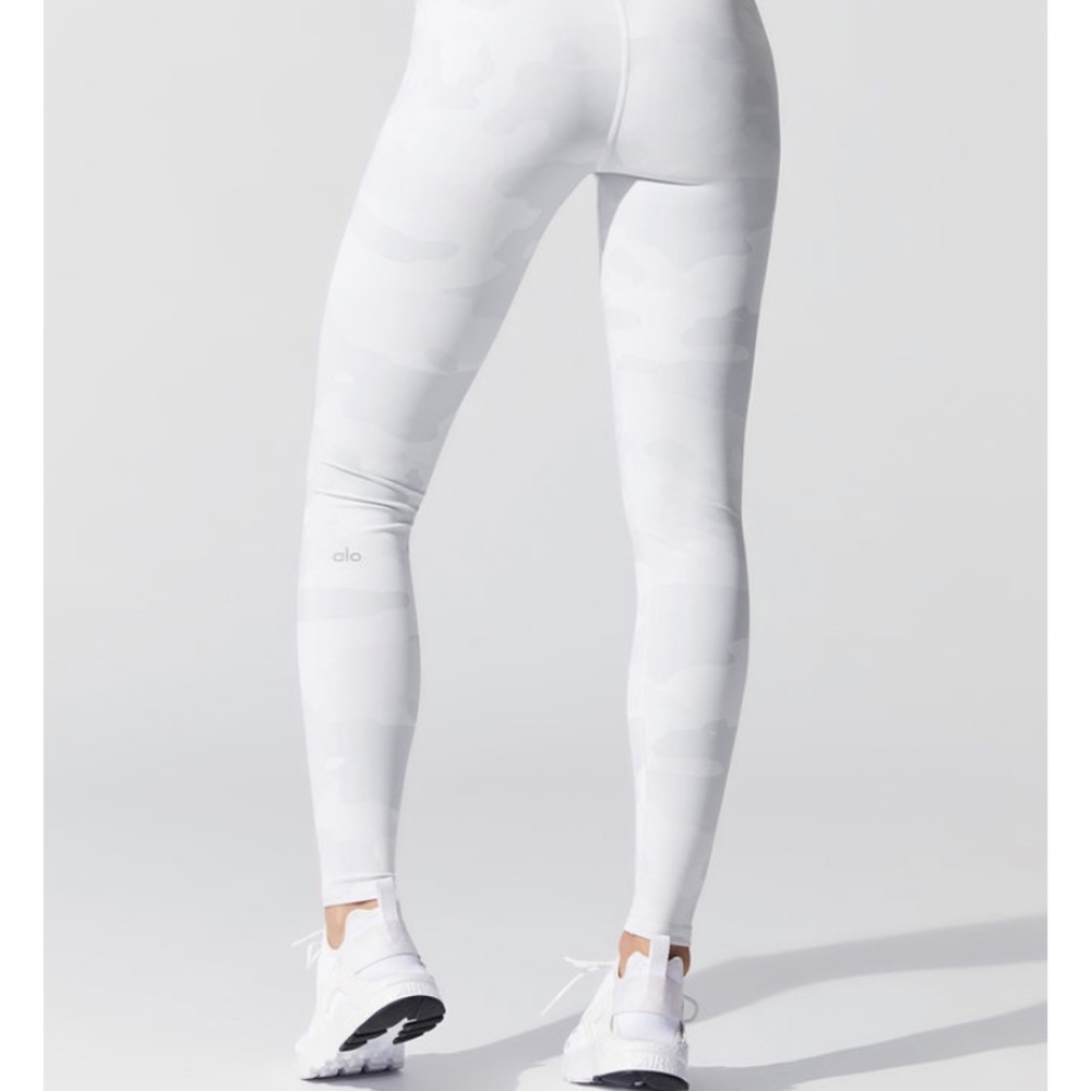 ALO YOGA High waist WHITE camo yoga pants